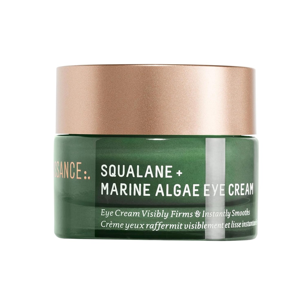 BIOSSANCE Squalane och Marine Algae Eye Cream - Anti-Aging Under Eye Cream för fina linjer, rynkor och puffiness - Hydrating & Lifting Formel med Hyaluronic Acid och Paracress Extract - 0,5 Ounce