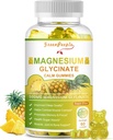 GREENPEOPLE Magnesium Glycinate Gummies med Citrate 1000mg, Taurate & Matale - Sugar Free - Magnesium Kalium Supplement med vitamin D, K2 för Calm Mood & Zzz Support - 60 Pineapple Gummies