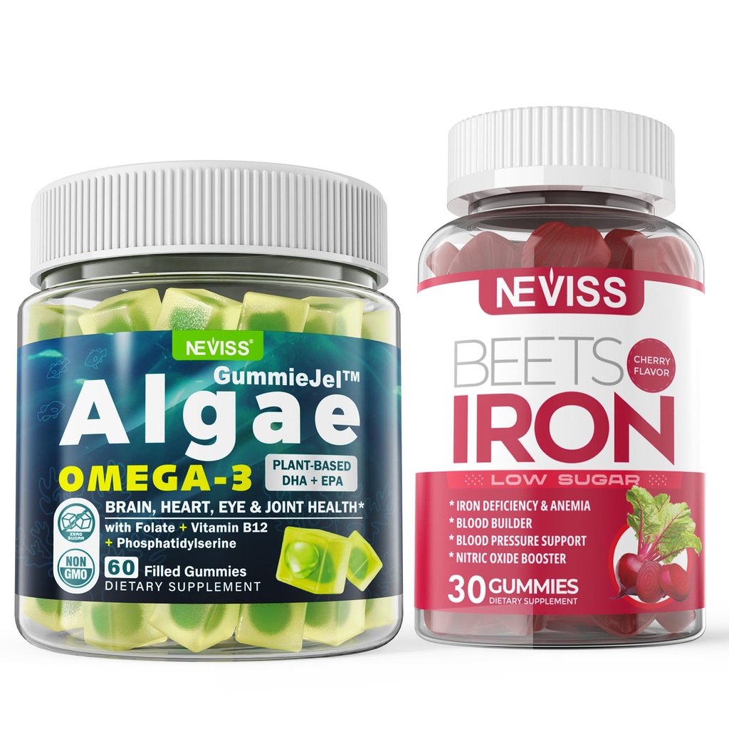 Vegan Omega 3 Gummies 1000mg + Järntillskott 12,5 mg