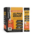 ONNIT Alpha Brain Instant Peach Flavor - Nootropic Brain Booster Memory Supplement - för Focus, Energy & Clarity - Alpha GPC Choline, Cats Claw, L-Theanine, Bacopa - 30ct