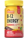 Sundance Vitamin B-12 Energy Gummies | 40 greve | Peach Raspberry Flavor | Vegan, icke-GMO och Gluten Free Supplement