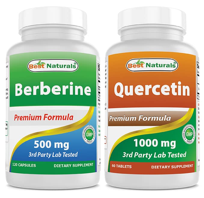Bästa naturliga Berberine 500m & Quercetin 1000 mg