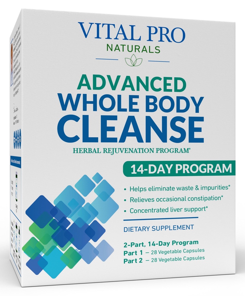 Vital Pro Naturals - Avancerad hel kropp rensning med mjölk Thistle, Magnesium, Cape Aloe och örter för yrkesförstöring och hälsosam utrotning, 2-Part 14 Day Kit, 56 kapslar