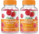 Livlig Collagen & Biotin + Calcium, Magnesium, Zink & Vitamin D, Gummies Bundle - Great Tasting, Vitamin Supplement, Gluten Free, GMO Free, Chewable Gummy