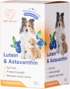 Lutein för hundar och katt Eye Supplement Astaxanthin All Natural Ingredient Human Grade Support Tear Stain Immune,Lutein Sourced från USA, Enhance Vision Health Antioxidants-2,8 Oz