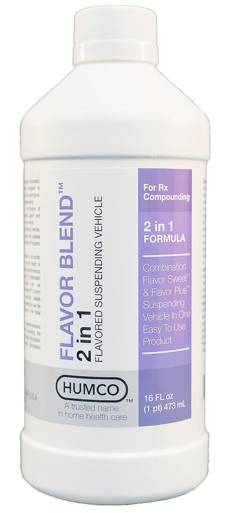 Humco Flavor Blend, 16 oz. Smaksatta suspenderande fordon för sammansättning. Populär farmaceutisk sammansatt bas. Blanda agent.