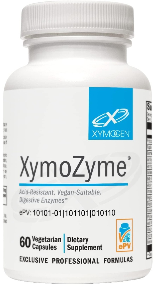 XYMOGEN XymoZyme - Digestive Enzymes for Women and Men with Protease & Bromelain - Acid Resistant, Vegan Digestive Enzymes for Gut Health & Bloating Relief (60 kapslar)