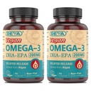 DEVA Vegan Omega-3 DHA-EPA, från Micro Algae, Delayed Release, 90 Vegan Capsules (Pack of 2)