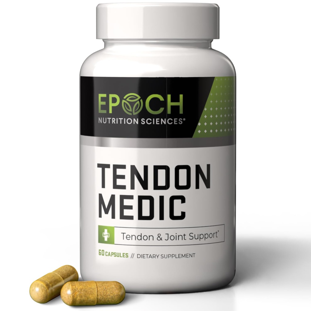 Tendon Medic Joint & Tendon Support Supplement - Mobilitet & Flexibilitet Formel - Naturliga icke-GMO kapslar för gemensam smärta lindring, Tendonitis, artrit och muskelåterställning - 60 kapslar