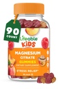 Livliga Magnesium Gummies för barn | 170mg Elemental Magnesium från 1,420mg Magnesium Citrate | Stora smakande barn Magnesium Supplement | Muskelstöd och stressavlastning Chewable | 90 Gummies