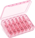 Pill Organizer 3X per dag | Rosa Perfection Portable Pill Case | 7-dagars Weekly Compartment | Stylish Travel Essential för Fashionistas | BPA-Free Health Companion | Luxury Bag Must-Have