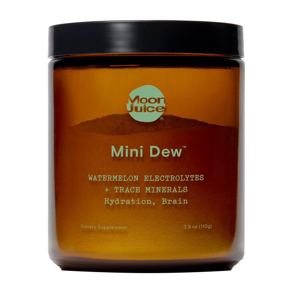 Moon Juice Mini Dew Electrolytes Powder - Sugar Free Minerals & Electrolyte Hydration Powder för omedelbar Hydration & Brain Support - Magnesium, Calcium, kalium, rosa salt, vattenmelon, 30 portioner