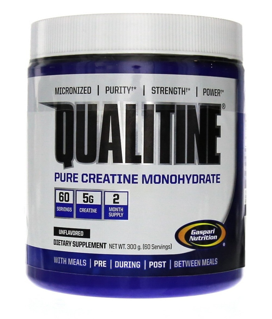 Gaspari Nutrition Pure Creatine Monohydrate, 5g ren kreatin, öka muskel och storlek (Obsmakad, 60 portioner)