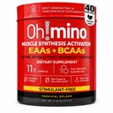 Oh!mino Essential Amino syror tillskott. Tropisk Splash, Stimulantfri pulver. Alla 9 EAAs, BCAA och den perfekta amino för träning, Amino Energy och att bygga muskler och återhämta sig snabbare.