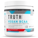 Sanningen Nutrition Vegan BCAA Powder-2:1:1 Ratio Natural BCAAs Amino Acids Powder för energi, muskelbyggnad, Post Workout Recovery Drink för muskelåterställning (Red Raspberry, 30 Servings)