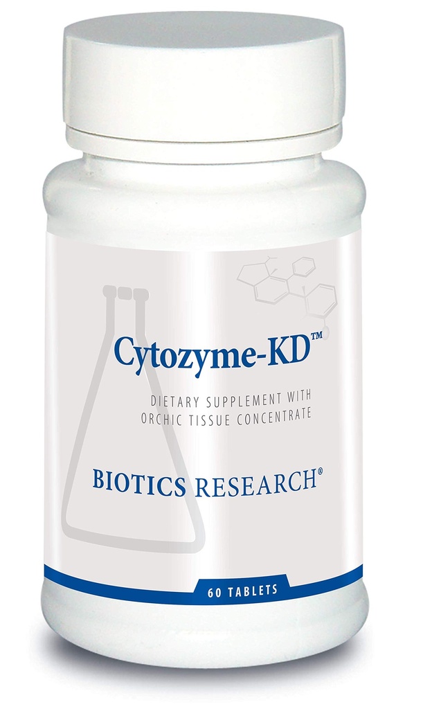 Biotics Research Cytozyme KD Neonatal Kidney, stöder Renal Health, Heart Health, SOD, Catalase, Potent Antioxidant Activity, 60 tabletter