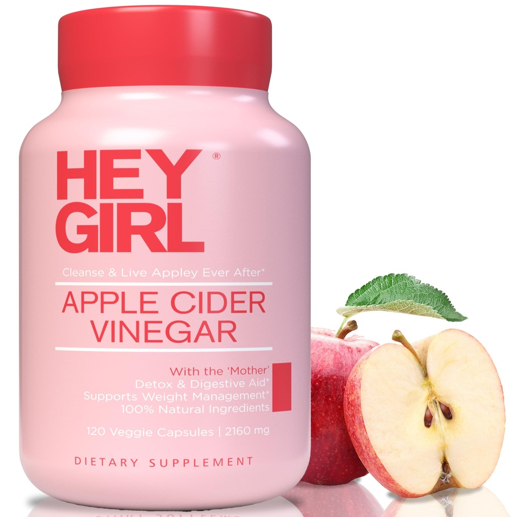 Apple Cider Vinegar Capsules with The Mother - 2160mg Apple Cider Vinegar Pills with Cayenne Pepper - 120 Vegan ACV Capsules with Mother for Detox Cleanse, Keto, Digestion & Bloating