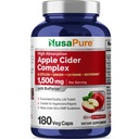 NusaPure Apple Cider Vinegar Complex 1500 mg 180 Veg Caps lämpliga för vegetarianer och veganer, icke-GMO