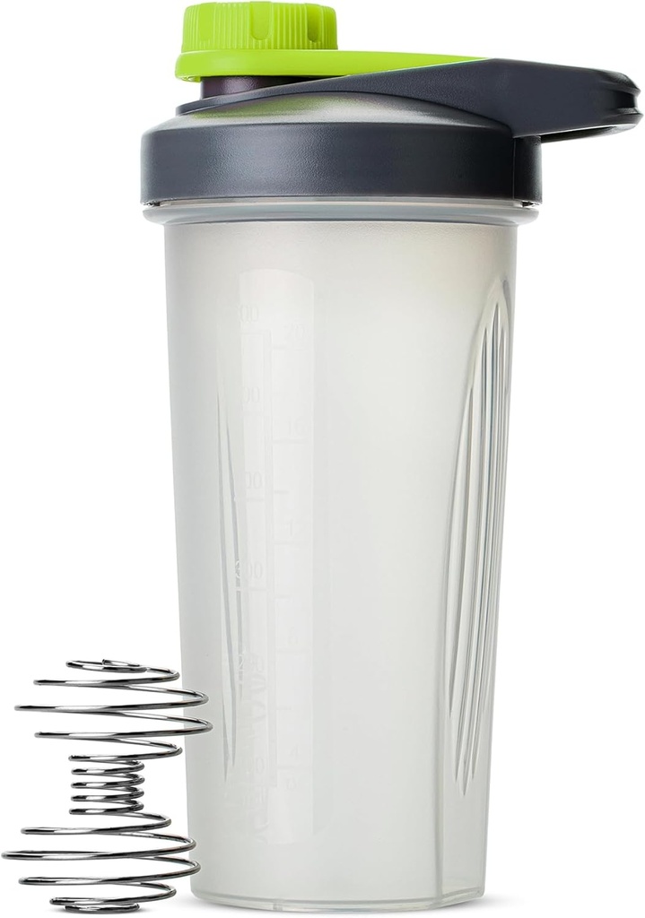 Mr Pen- Shaker Bottles för proteinblandningar med Twist Cap, 28 oz, Gray/Green, Protein Shaker Bottle med Wire Whisk Ball
