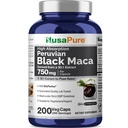 NusaPure Black Maca Root 50:1 Extrakt, 750 mg Equivalent till 37 500 mg 200 Veggie Per Caps (Vegan, Non-GMO)