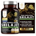 Ren Himalayan Shilajit Supplement för män och kvinnor, [40.000MG, Max Styrka] Innehåller 50% Fulvic Acid med över 85 spårmineraler för att stödja energi, hjärna och immunitet, 120 Veg Caps