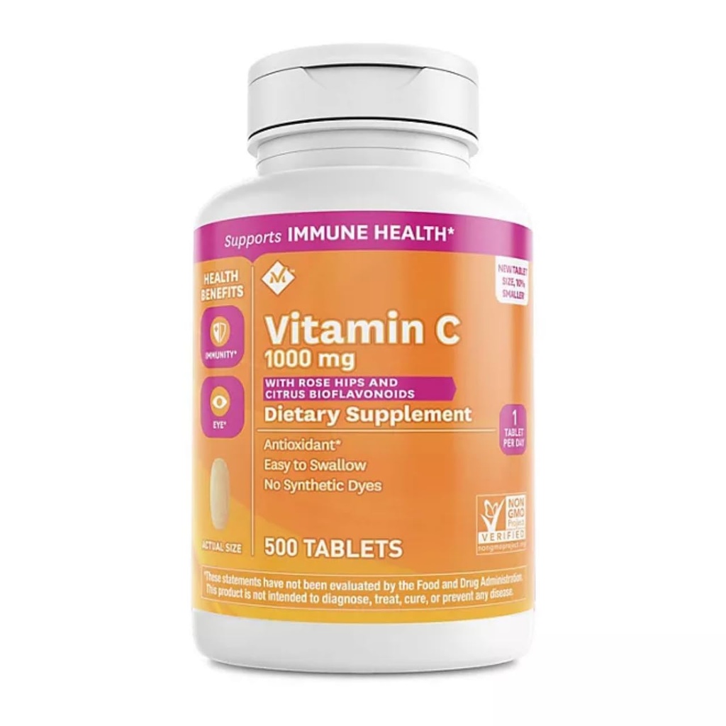 Medlemmens Mark Vitamin C 1000 mg med Rosehips och Citrus Bioflavonoider (500 ct.)