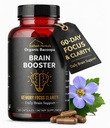 Bacopa, organisk hjärnbooster, Nootropic Brain Supplement, Bacopa Monnieri/Brahmi, för mental skärpa, fokus, minne och kognitiv Wellness, 120 kapslar 500mg, 2 månaders leverans