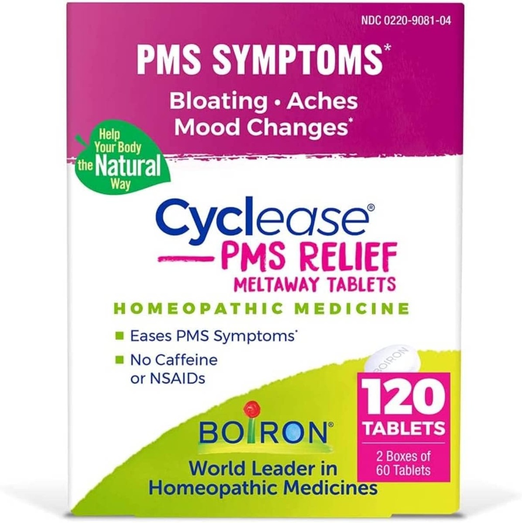 Boiron Cyclease PMS Twin Pack, 120 tabletter räkna