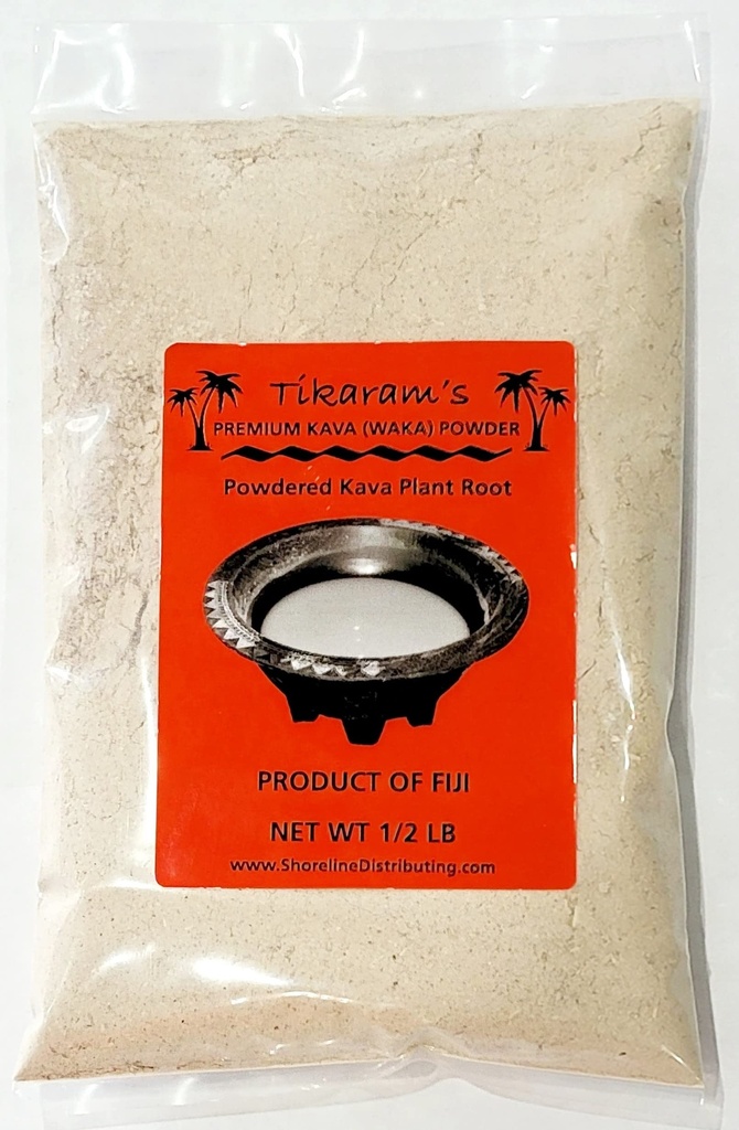 Tikaram Kava Kava - Premium Fiji Waka (Nobel Lateral Root Kava Powder) 1/2 pund (8oz) - Fiji Market Wholesale, 8oz (1/2 pund)