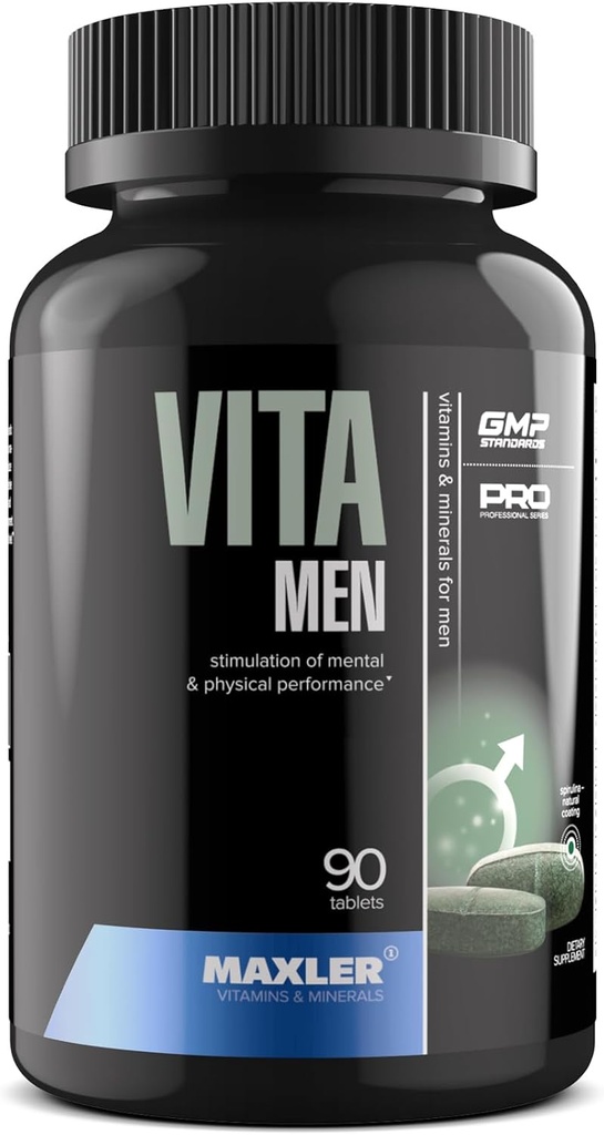 Maxler VitaMen Multivitamin för Män - Hög Potens Mäns Multivitaminer för Sport & Prestanda - Mäns Vitaminer & Mineraler Blend, Amino Acids Blend, Enzyme Blend - 90 tabletter