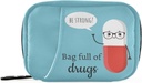 Naanle Cute Cartoon Pill Box 7 Day Case Bag Travel Organizer med Zipper Portable Weekly Compact Size för Vitamin Supplement Holder A Cartoon Blue Red 4,6 x 3,14 x 1,88 Inch