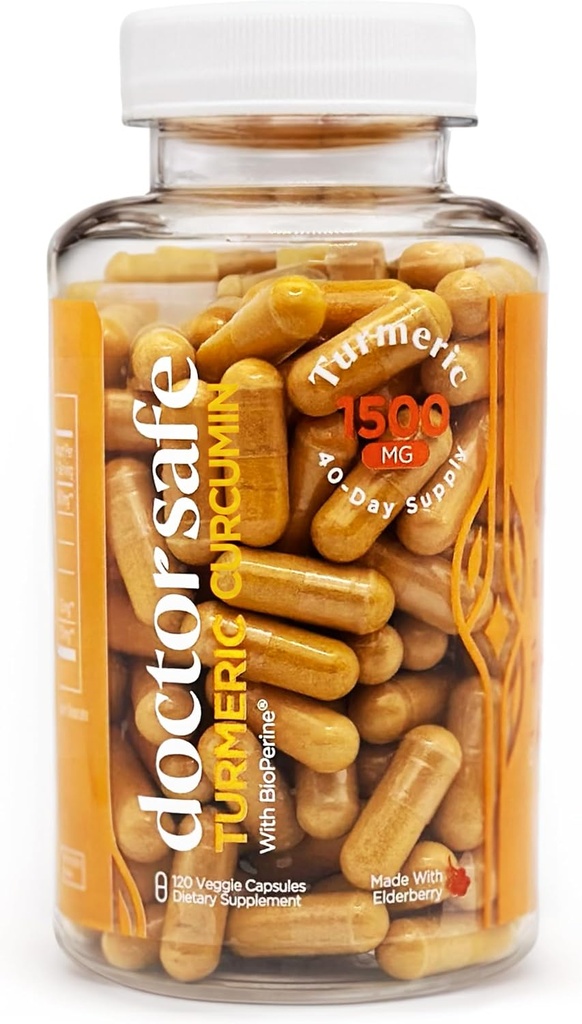 Gurkmeja Curcumin med Black Pepper Extract 1500mg - Hög Absorption Ultra Potent Turmeric Supplement med 95% Curcuminoids och BioPerine - Non GMO Curcumin Capsules för gemensamt stöd - 120 kapslar