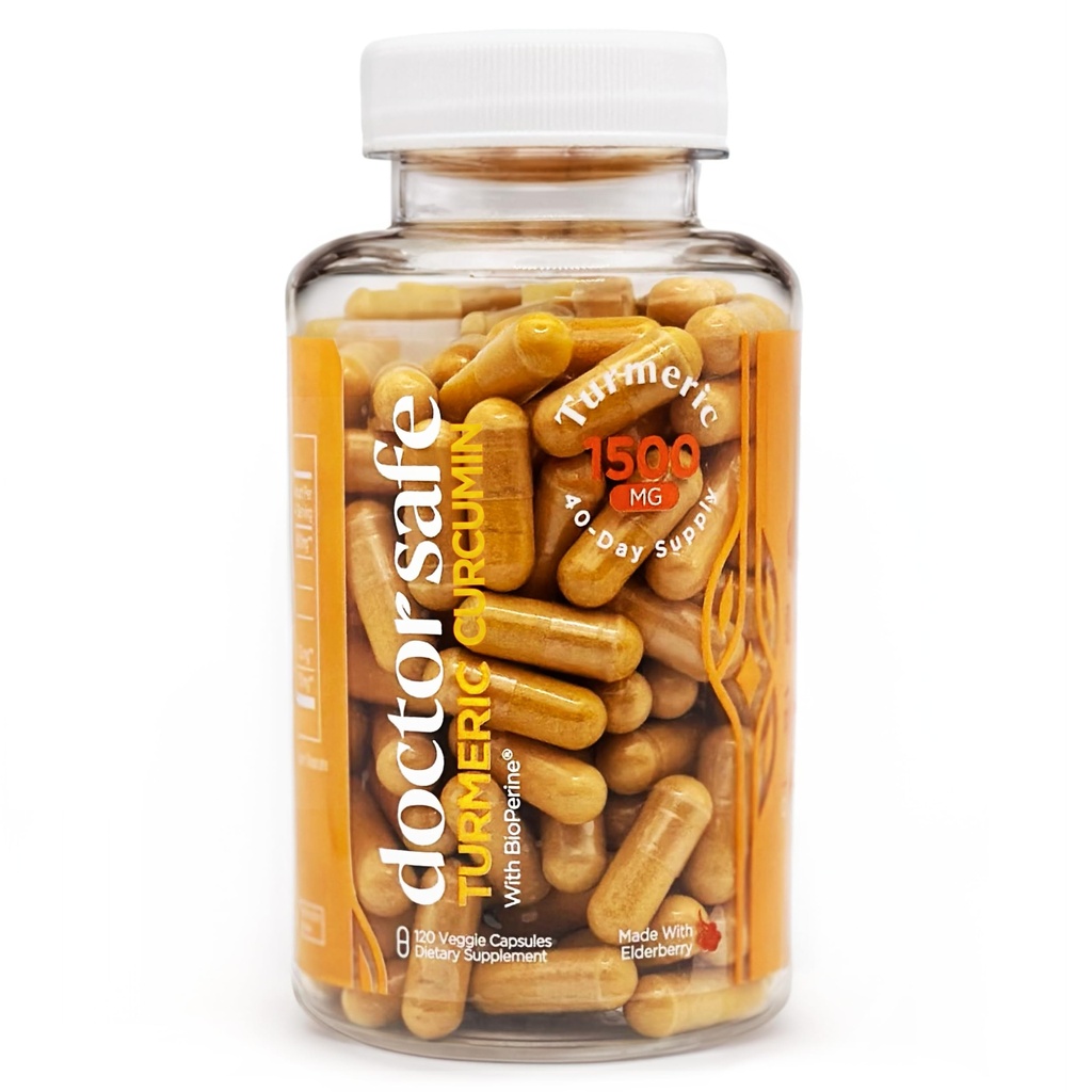 Gurkmeja Curcumin med Black Pepper Extract 1500mg - Hög Absorption Ultra Potent Turmeric Supplement med 95% Curcuminoids och BioPerine - Non GMO Curcumin Capsules för gemensamt stöd - 120 kapslar
