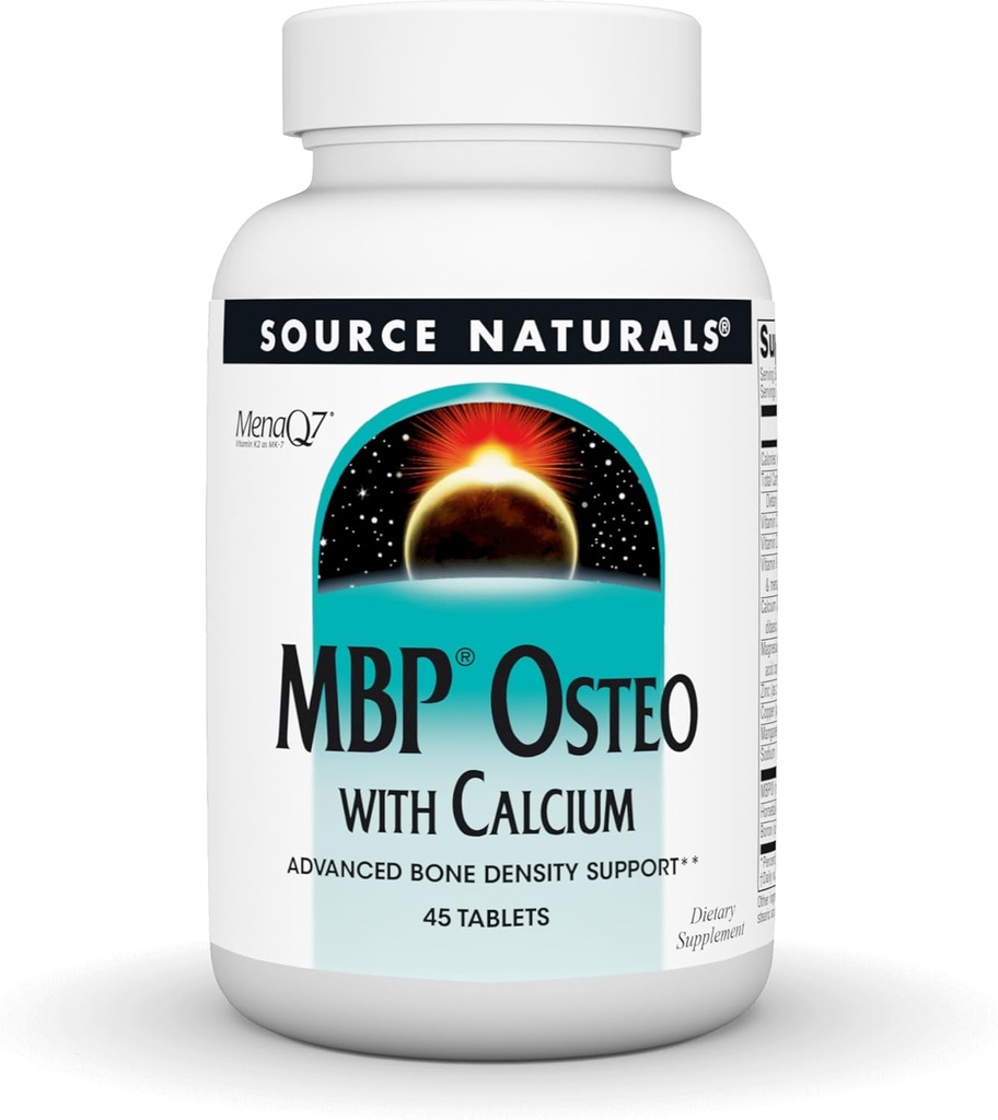 Källa Naturals MBP Osteo med Calcium, Advanced Bone Density Support*, 45 tabletter