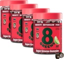 8Greens Supergreens Gummies | Super Greens Powder Superfood Gummy för Metabolism, Immunity & Focus, Digestive Health Enzymes, Organic: Chlorella, Spirulina, Aloe Vera, Apple Flavor, 200 Count
