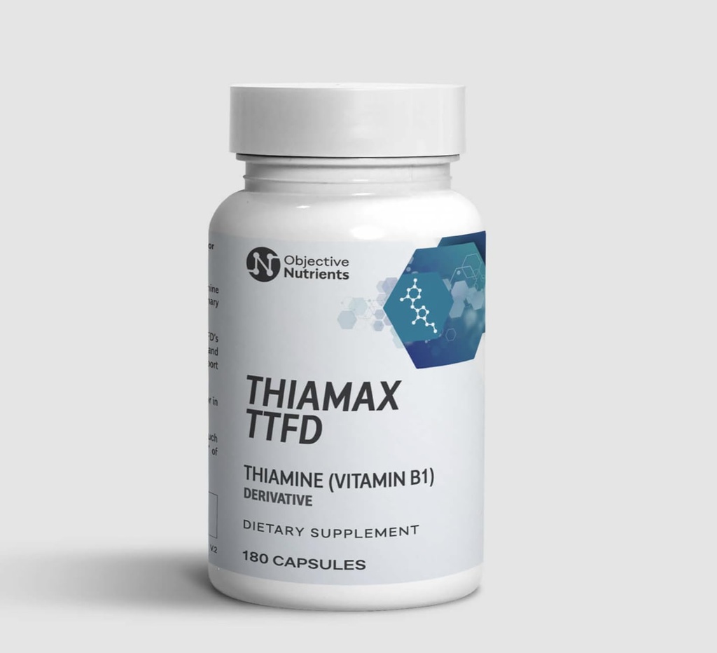 Thiamax Vitamin B1 (Thiamine TTFD), Den Ursprungliga, Inga Giftiga Fillers, Stöder Energi Metabolism, Hög Dos, Tredje Part Testade, Alla Aktiva Ingredienser 100mg, 180 Räkna
