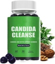 Candida Cleanse, Candida och Detox Support Gummies, 10-i-1 Avancerad Formel med Black Walnut, PAU D'Arco & Wormwood, Non-GMO 60 Gummies