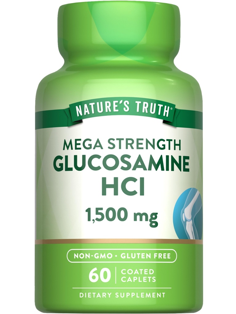 Naturens Sanning Glukosamin HCI 1500mg | 60 Caplets | Mega Styrka | Icke-GMO & Gluten fri tillägg