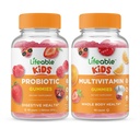Livliga Probiotiska 2 miljarder CFU Barn + Multivitamin Barn, Gummies Bundle - Stor smak, Vitamin Supplement, Gluten Gratis, GMO Gratis, Tuggbar Gummy