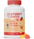 SmartyPants Kids Complete Gummy Vitamins: Multivitamin, Vitamin D3, B12 (Methylcobalamin), OCH Omega 3 DHA / EPA Fish Oil, 120 räkna