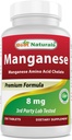 Bästa Naturals Mangan (Manganese Amino Acid Chelate) 8 mg-250 tabletter