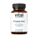 Vital Nutrients R-Lipoic Acid | Aktiv Alfa-Lipoic Acid Antioxidant | ALA Supplement för hälsosam metabolism och energi | Gluten, Dairy, Soy Free | Non-GMO | 60 kapslar