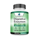 Digestive Enzymes Plus Probiotics & Prebiotics, 120 Veggie Capsules, för utmattning med Amylase, Bromelain, Papain, Lipase, Lactase, Protease, Papain, Cellulase, Vegan & Gluten Free, 2 månaders leverans