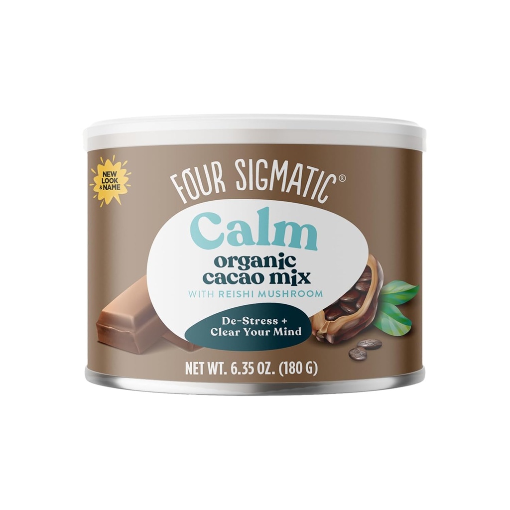 Fyra Sigmatic Mushroom Hot Cacao Mix med Reishi | Organic Reishi Mushroom med Cacao Powder | Stress Relief & Sleep Support | Vegan, Gluten-Free & Dairy-Free | 30 Serving Can