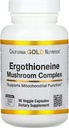 Kalifornien Gold Nutrition Ergothioneine Mushroom Komplex med Organic Maitake, Organic Oyster, Organic Lion Mane Mushroom Extracts och L-Ergothioneine, 90 Veggie Capsules