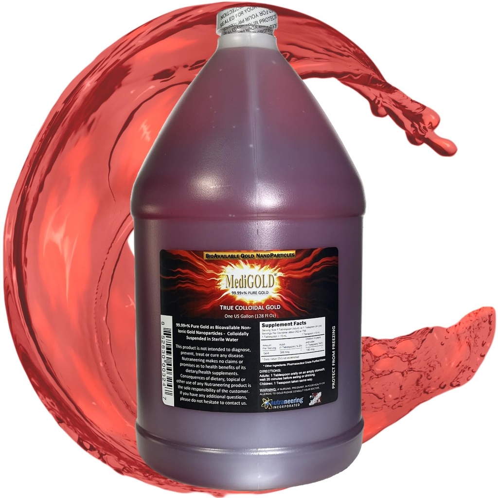 True colloidal Gold - 1 US Gallon i BPA gratis plastjug