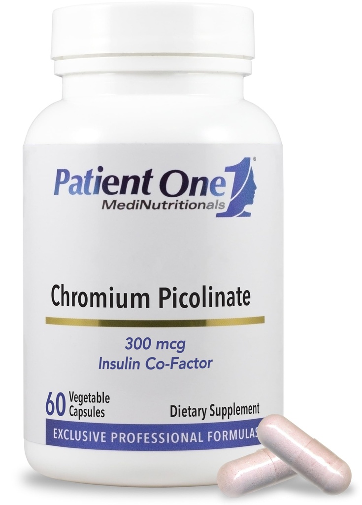 Patient One Chromium Picolinate 300 mcg | Tillskott för att stödja hjärta och metabolisk hälsa * 60 kapslar