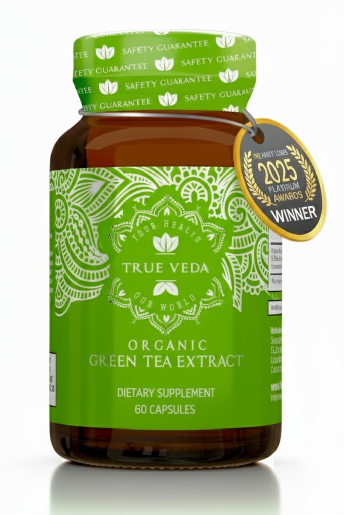 Organic Green Tea Extract Capsules - USDA Organic Certified | 60 Green Tea Capsules | Green Tea Pills | EGCG Green Tea Extract | 50% Polyfenols EGCG Supplements