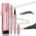 Q708 3D Microblading Eyebrow Pencil, Waterproof, 4-Tipped, Long-Lasting, Micro-Fork Applicator för naturliga webbläsare, alla hudtoner (2#Dark Brown)