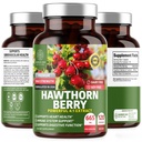 N1N Premium Hawthorn Berry Capsules [Max Strength, 2660mg] All Natural Hawthorn Extract Supplement för att stödja immunitet, 120 Caps